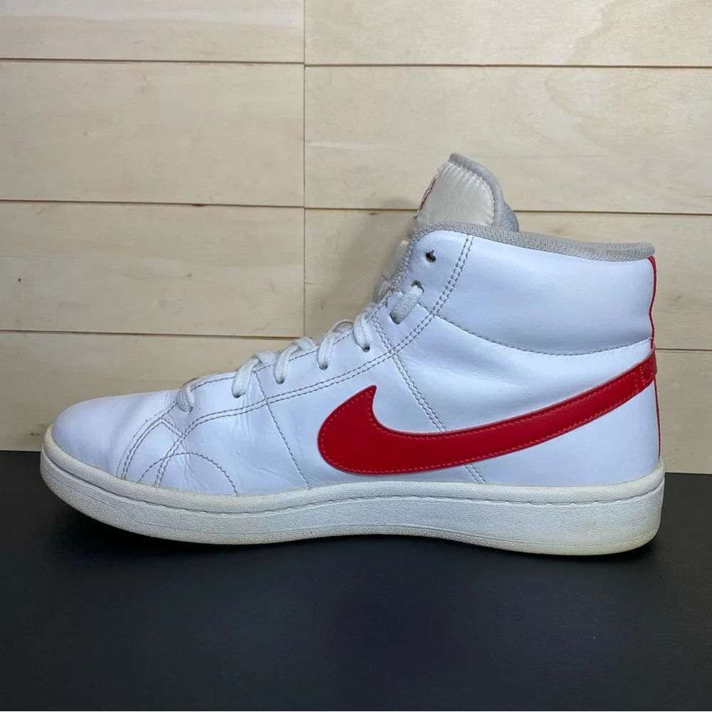 Nike Court Royale 2 Mid White Red Men's Size 9.5 Shoes Sneakers CQ9179-101 - Picture 2 of 11